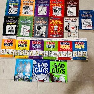 Diary of a Wimpy Kid and Big Nate Book Collection 20 books